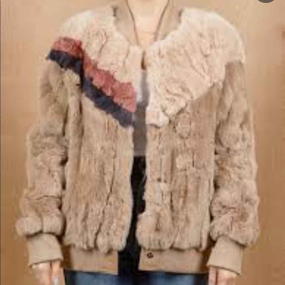 Authentic fur bomber jacket